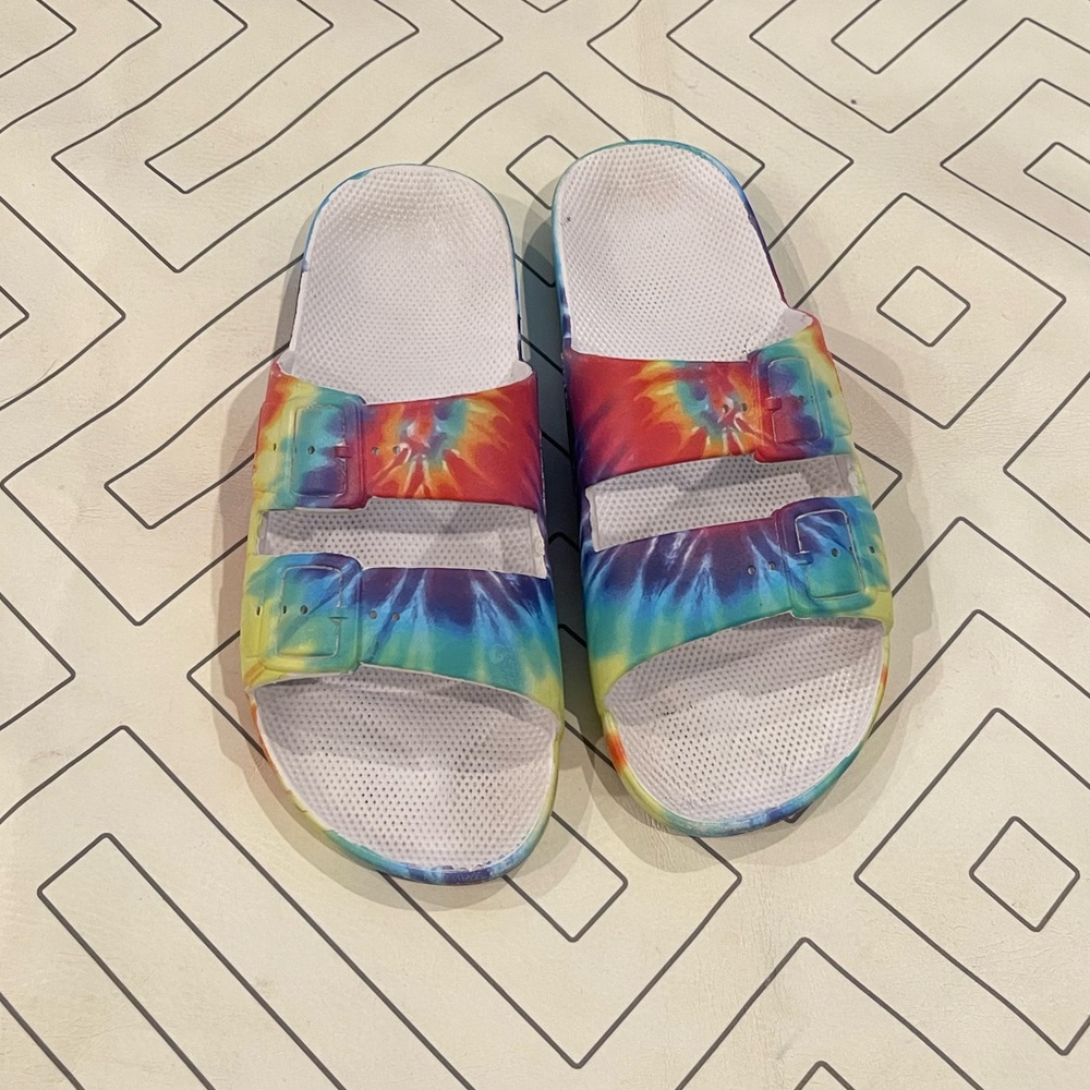 Freedom Moses Rainbow Tie Dye Sandals